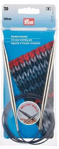 PRYM PRYM Circular Knitting Needles Brass 100cm / 7mm Silver - Pasmanteria - miniaturka - grafika 1