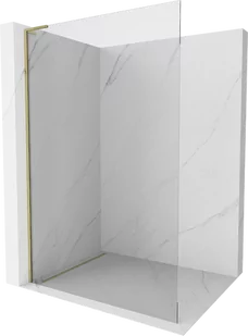 Mexen Kioto L ścianka prysznicowa Walk-in 85 x 200 cm, transparent, złota - 800-085-103-50-00 - Ścianki i drzwi prysznicowe - miniaturka - grafika 1