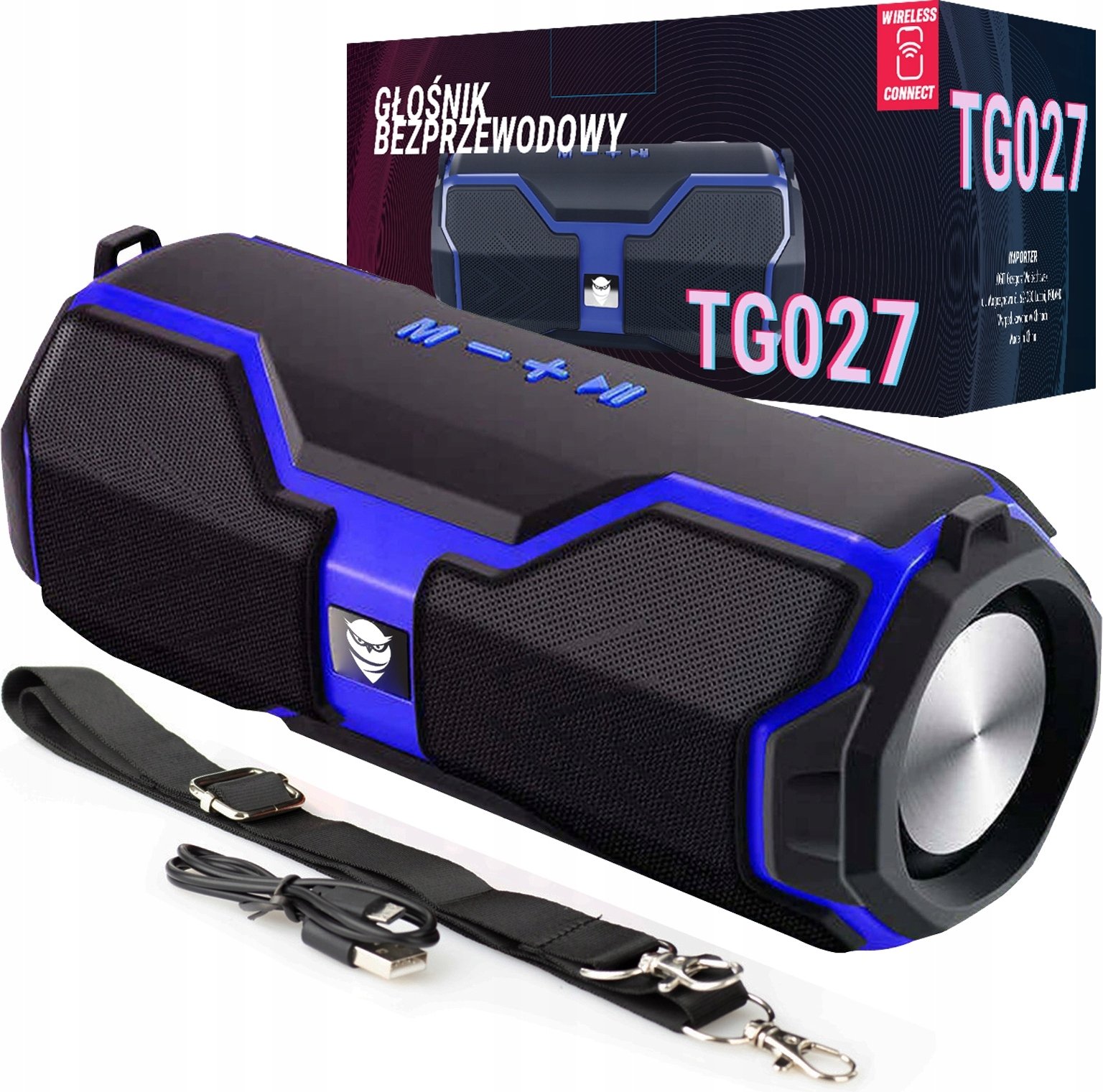 Głośnik Bezprzewodowy Bluetooth Przenośny Boombox Tuba Tg027