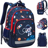 Plecaki szkolne i tornistry - Plecak Szkolny Młodzieżowy Tornister ODBLASKOWY - Astronauta - miniaturka - grafika 1
