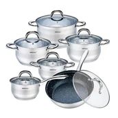 Zestawy garnków i patelni - Kinghoff ZESTAW GARNKÓW 12-EL KH-1098 - miniaturka - grafika 1