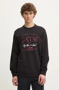 G-Star Raw bluza męska kolor czarny z nadrukiem D25100-D257 - Bluzy męskie - miniaturka - grafika 1