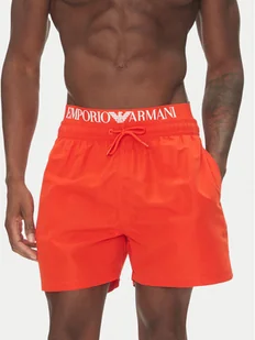 Emporio Armani Szorty kąpielowe EM000686 AF12329 U5026 Czerwony Regular Fit - Kąpielówki męskie - miniaturka - grafika 1