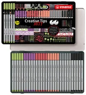 Cienkopisy - Zestaw STABILO Creative Tips ARTY kolory pastelowe metalowe etui 30 szt. - miniaturka - grafika 1