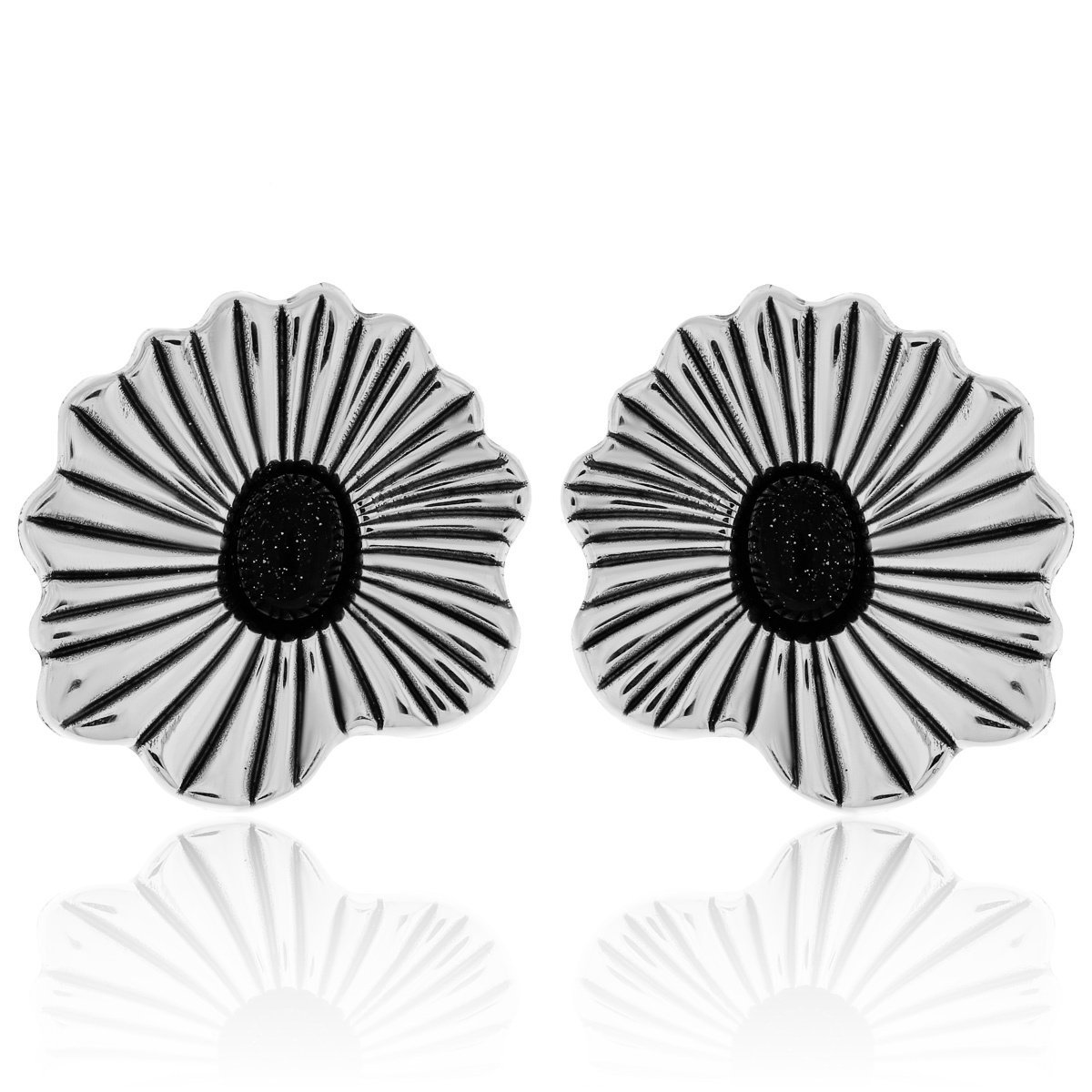 Srebrne kolczyki kwiatki noc kairu sztyfty pr. 925