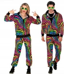 Kostium Dresowy Dres Strój Neonowe Kolory Przebranie Halloween Rozmiar Xl - Stroje karnawałowe - miniaturka - grafika 1