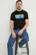Koszulki męskie - Armani Exchange t-shirt bawełniany męski kolor czarny z nadrukiem 3DZTJG ZJBYZ - miniaturka - grafika 1