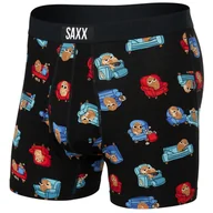 Majtki męskie - Bokserki Saxx Ultra Super Soft Boxer BF Rozmiar: XL / Kolor: czarny/czerwony - miniaturka - grafika 1