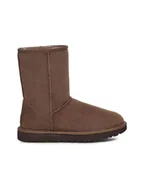 Botki damskie - UGG Skórzane botki "Classic Short II" w kolorze brązowym - miniaturka - grafika 1