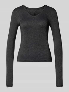 Bluzka z długim rękawem o kroju regular fit z mieszanki wiskozy model ‘LAVA’ - Bluzki damskie - miniaturka - grafika 1