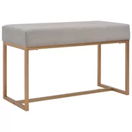 Ławki do przedpokoju - vidaXL Ławka, 80 cm, szara, aksamitna vidaXL - miniaturka - grafika 1