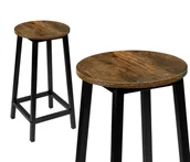Taborety i hokery - Krzesło barowe metalowe FLINT RUSTIC loft - miniaturka - grafika 1
