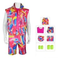 Stroje karnawałowe - Strój Ken Lata 80 różowy męski-XL - miniaturka - grafika 1