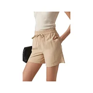 Spodenki damskie - Vero Moda Damskie luźne szorty Vmcarmen Hr Noos, Krem irlandzki, XS - miniaturka - grafika 1