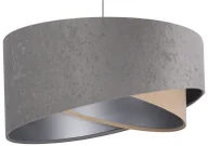 Lampy sufitowe - Szaro srebrna lampa wisząca z abażurem 3X EX987 W8-R01 - miniaturka - grafika 1
