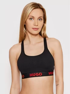 Hugo Biustonosz top Sporty Logo 50469628 Czarny - Koszulki sportowe damskie - miniaturka - grafika 1