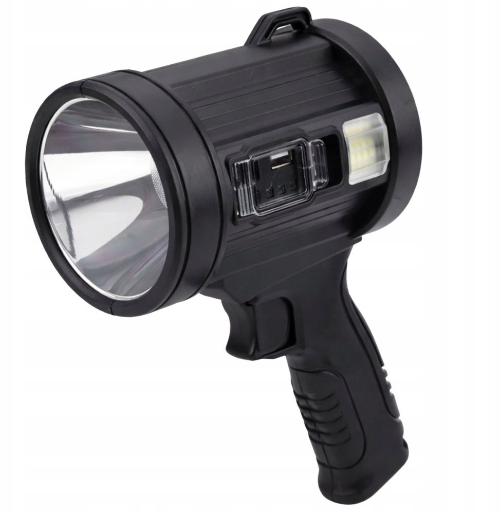 Lean Latarka LED Szperacz 6 Trybów Powerbank Wymienne Filtry 23 cm