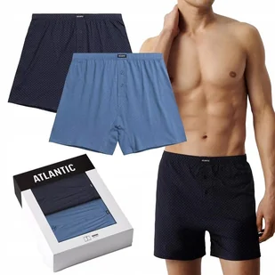 BOKSERKI MĘSKIE SZORTY LUŹNE ATLANTIC 2MBX073/GRA/NIE 2PAK XXL - Majtki męskie - miniaturka - grafika 1