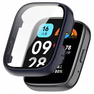 Etui Obudowa i szkło ochronne do Xiaomi Redmi Watch 3 Active granatowe - Akcesoria do smartwatchy - miniaturka - grafika 1