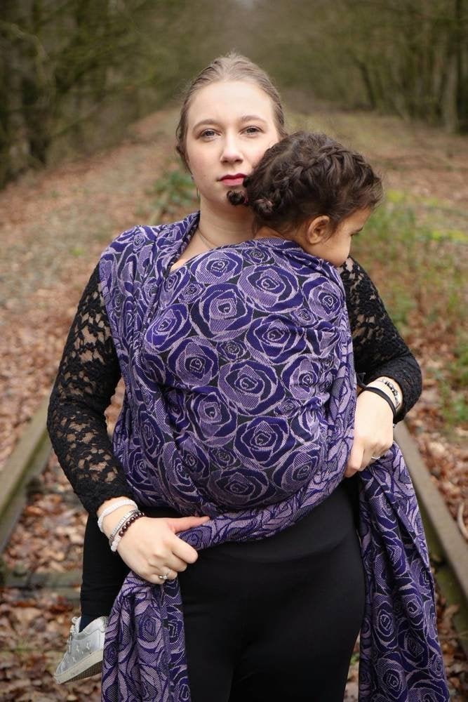 Yaro Slings Chusta tkana Yaro Sling - Roses Duo Violet Lilac Tencel Seacell 5 4.2 m.