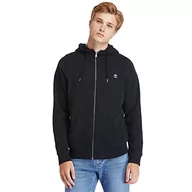 Bluzy męskie - Timberland E- r Basic Reg Zip Thru Bluza męska, Czarny, S - miniaturka - grafika 1