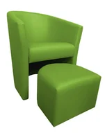 Fotele - ATOS Fotel Club z podnóżkiem D5 Limonka - miniaturka - grafika 1