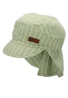 Czapki damskie - Sterntaler Chłopięca czapka z daszkiem z ochroną karku, linie, kapelusz przeciwsłoneczny, średni zielony, 49 - miniaturka - grafika 1