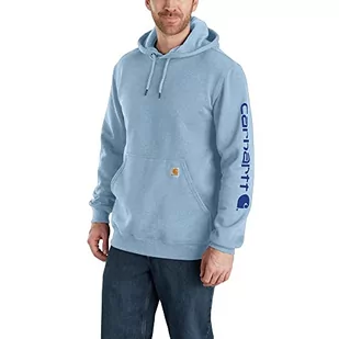 Carhartt Męska bluza z kapturem o średnim kroju z logo Sleeve Graphic Hooded, Alpejski niebieski nakrapiany, XXL - Bluzy męskie - miniaturka - grafika 1