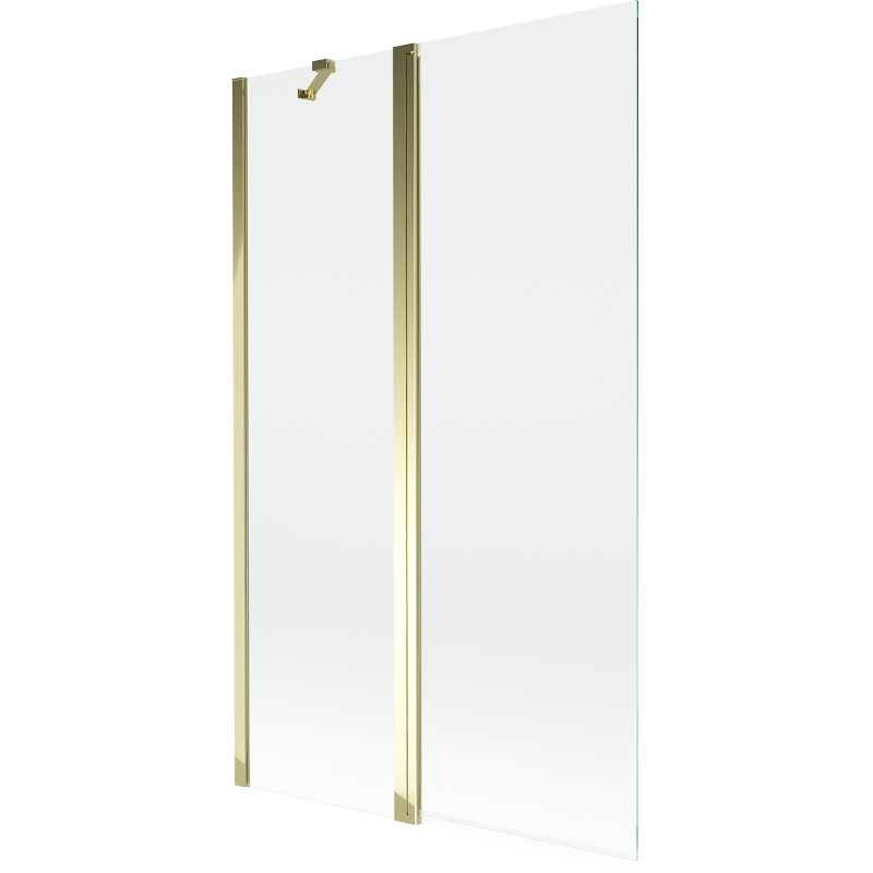 Mexen Mist parawan nawannowy 2-skrzydłowy 110 x 150 cm, transparent, złoty - 8A9-110-011-50-00