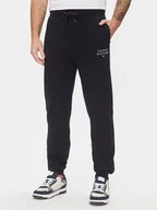 Spodnie sportowe męskie - Tommy Hilfiger Spodnie dresowe UM0UM02983 Granatowy Regular Fit - miniaturka - grafika 1