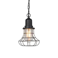 Lampy ogrodowe - QAZQA Wiejska lampa wisząca zewnętrzna czarna - Moreno - miniaturka - grafika 1