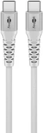 Kable - Kabel USB-C 2.0 Goobay SuperSoft TEXTIL biały 3m - miniaturka - grafika 1