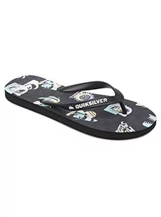 Quiksilver Męskie klapki Molokai Island Pulse, czarny - Black Grey Black - 39 eu - Klapki i japonki męskie - miniaturka - grafika 1