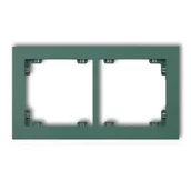 Klawisze i ramki - Karlik Ramka podwójna Deco pastel matt - szmaragdowy - miniaturka - grafika 1