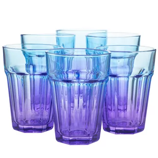 Szklanki do wody i napojów Gigi ombre fioletowo - niebieskie 425 ml - Szklanki - miniaturka - grafika 1