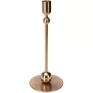 Świeczniki - H&S Decoration Nowoczesny świecznik w kolorze złota 23 cm - miniaturka - grafika 1