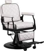 Fotele fryzjerskie - Fotel Barberski Carlos extra Perłowy - miniaturka - grafika 1