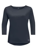 Koszulki sportowe damskie - Jack Wolfskin Koszulka funkcyjna "Pack & Go" w kolorze antracytowym - miniaturka - grafika 1