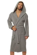 Szlafroki męskie - Szlafrok męski frotte Leon szary 3XL - miniaturka - grafika 1