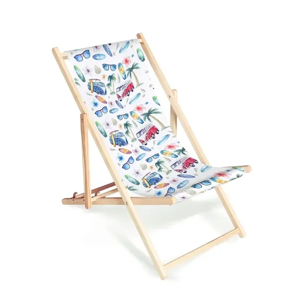 Składany drewniany leżak plaża ogród Surfer Plaża