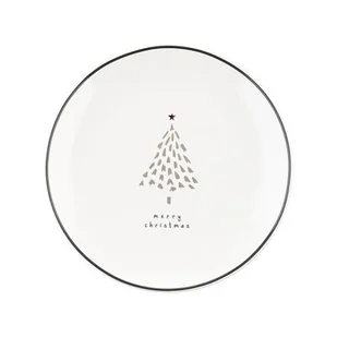 Talerz deserowy Natalie 20 cm choinka biały - Talerze - miniaturka - grafika 1