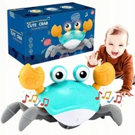 Zabawki sensoryczne - Krab Pełzający Interaktywny Z Dźwiękiem Uciekający Zabawka Zielony Dzieci - miniaturka - grafika 1