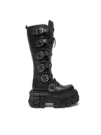 Glany damskie - NEW ROCK Glany M-272-S3 Czarny - miniaturka - grafika 1