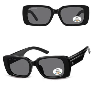 Prostokątne okulary przeciwsłoneczne z polaryzacją MP194 Czarne - Okulary korekcyjne, oprawki, szkła - miniaturka - grafika 1