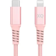 Kable USB - Kabel USB Typ-C - Lightning XQISIT 2m Różowy - miniaturka - grafika 1