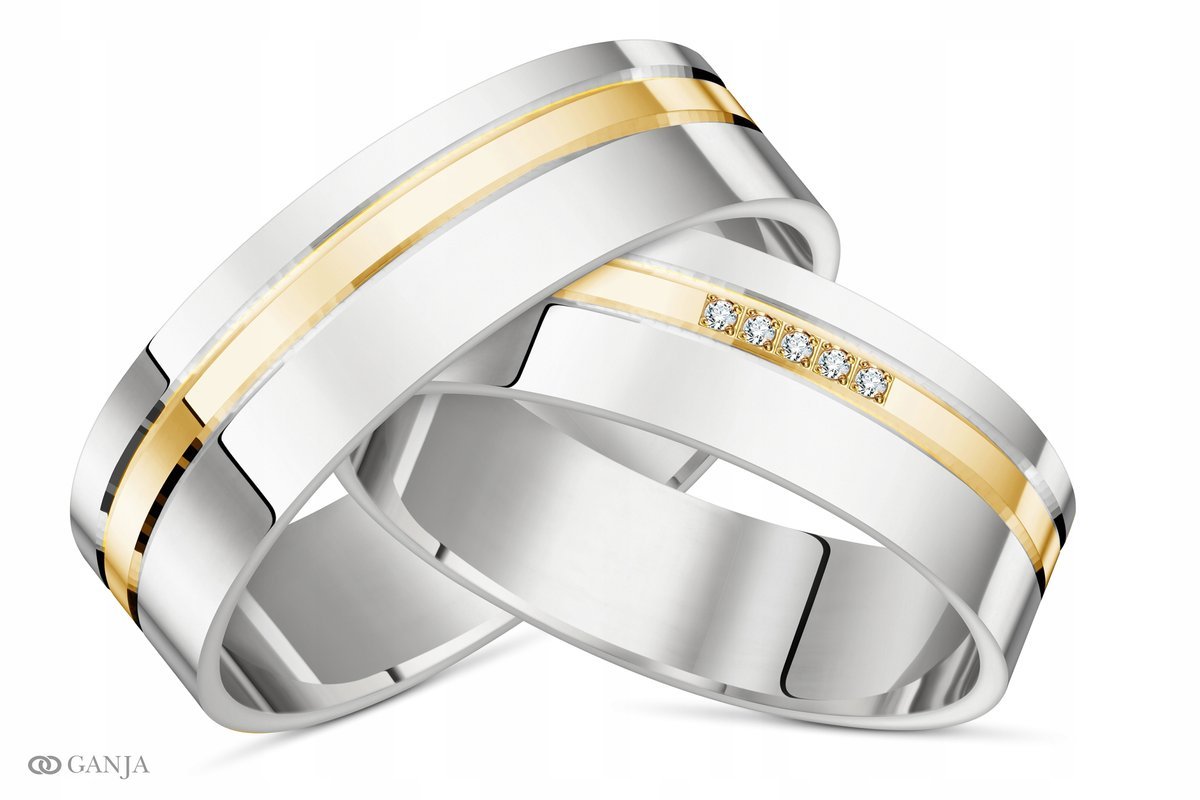 Obrączki na ślub Au 333 i Ag 925 GK41