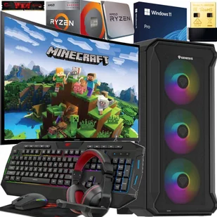 ZESTAW KOMPUTER DO GIER RYZEN 5 32GB RAM 1TB M.2 NVMe WINDOWS 11|KOMPLET - Zestawy komputerowe - miniaturka - grafika 1