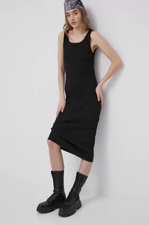 Sukienki - Vila sukienka kolor czarny mini dopasowana - grafika 1