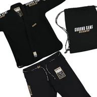 Kimona, stroje i obuwie - Ground Game Kimono/Gi BJJ Męskie Champion 3.0 Czarne A4 - miniaturka - grafika 1