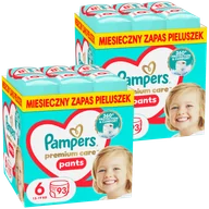 Pieluchy - Zestaw Pampers Premium Care Pants, pieluchomajtki, rozmiar 6, 13-19 kg, 2 x 93 sztuki - miniaturka - grafika 1